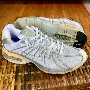 2007 NIKE AIR MAX LTD White Silver Leather Mesh Mens Running Trainer Sneaker EUC